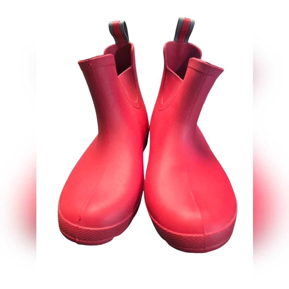 Totes Chelsea Ankle Rain Boot Lightweight Waterproof Anti-Microbial 8 Red Womens - Picture 2 of 7